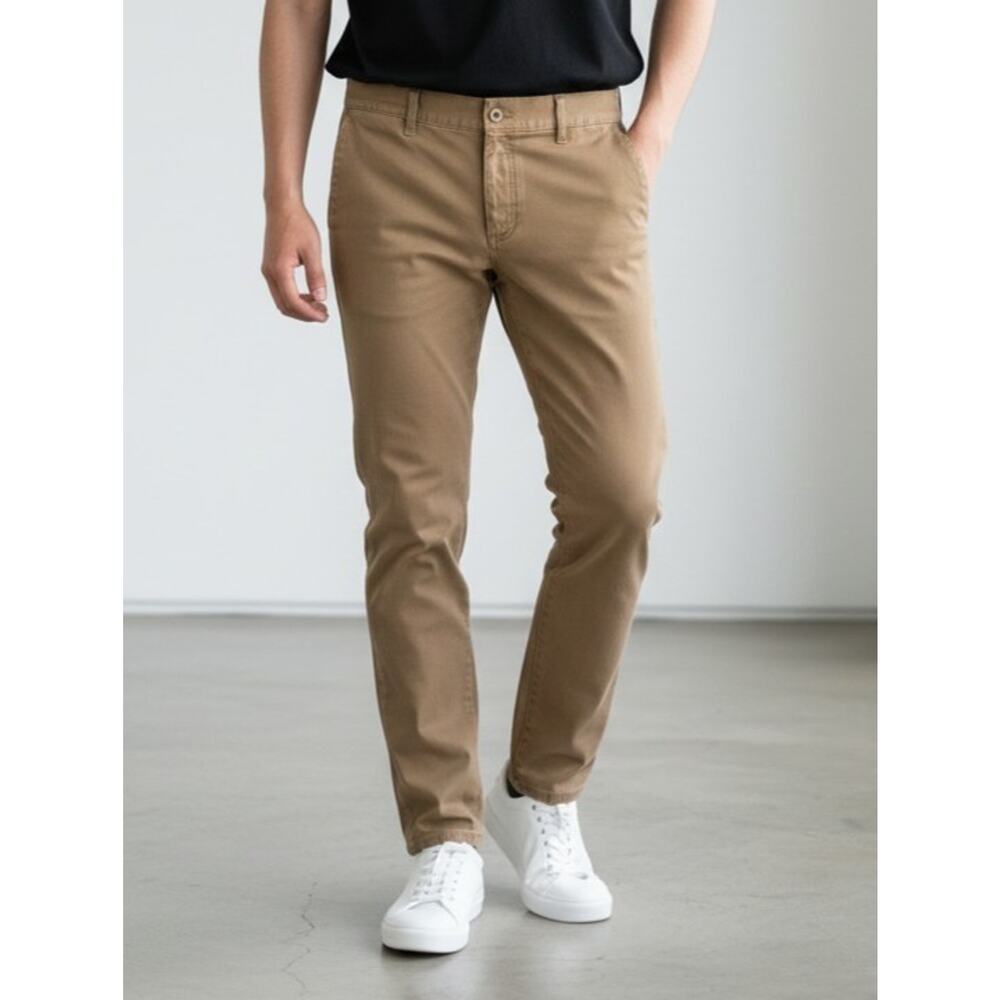 Kr3w KSlim Straight Mens Khaki Denim Button Fly Jeans Sz: 34x30 Y2k Skate Krew